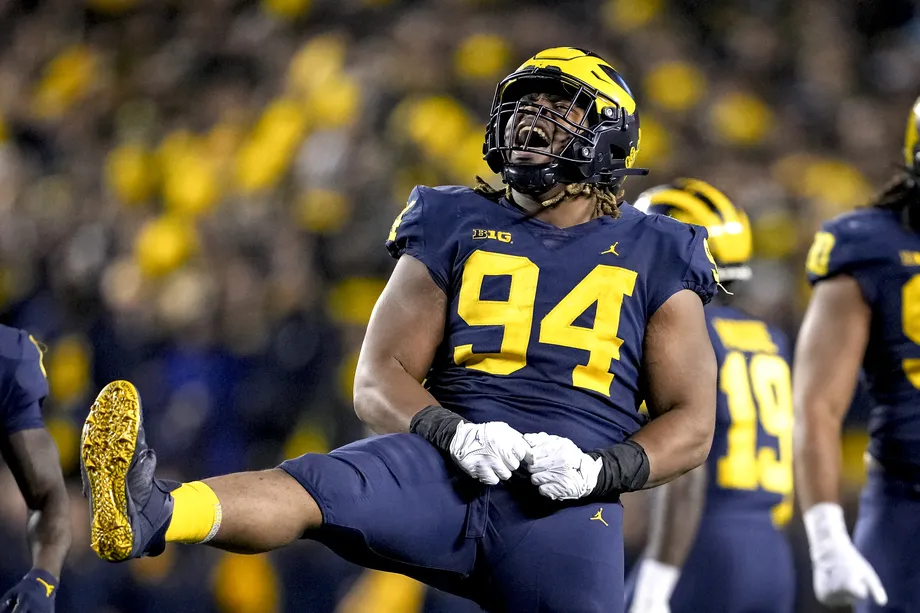 Kris Jenkins of the Michigan Wolverines has become a force on the defensive line, and should remain one at the next level of football.